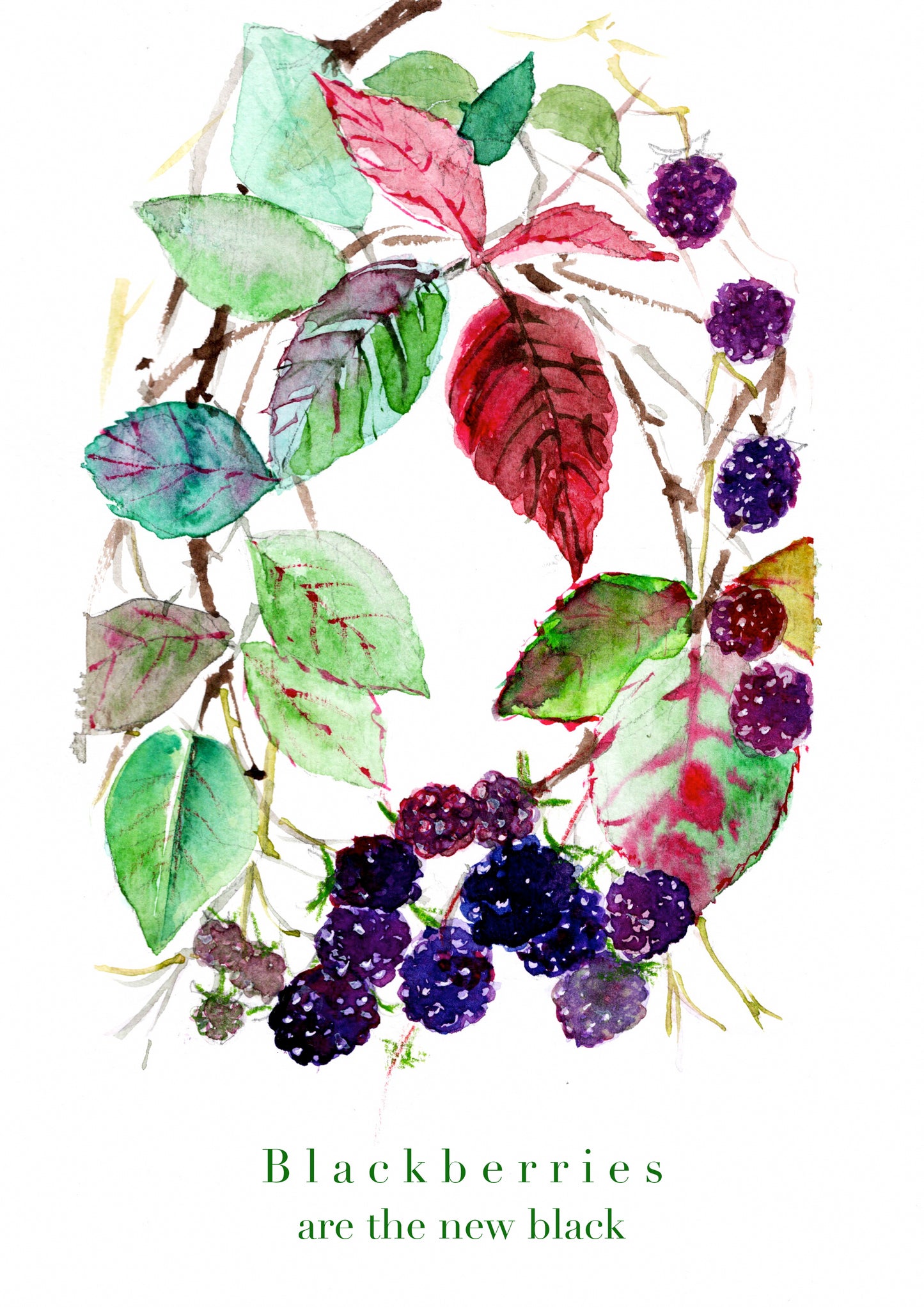 T-Shirt "Blackberries are the new black"